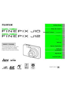 Fujifilm FinePix J10 manual. Camera Instructions.
